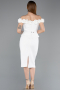 Robe de Cérémonie Midi Blanc ABK2583
