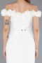 Robe de Cérémonie Midi Blanc ABK2583