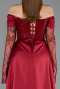 Robe De Soirée Grande Taille Perlé Longue Rouge Bordeaux ABU6093