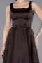 Robe de Cérémonie Midi Satin Brun ABK2586