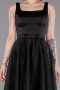 Robe de Cérémonie Midi Satin Noir ABK2586