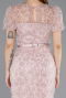 Robe De Cérémonie Perlé Midi Poudre ABK2412