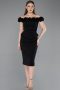 Robe de Cérémonie Midi Noir ABK2583