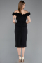 Robe de Cérémonie Midi Noir ABK2583