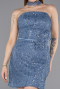 Robe De Soirée Courte Perlé Indigo ABK2587