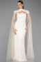Robe de Soirée Longue Dantelle Beige ABU5941