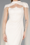 Robe de Soirée Longue Dantelle Beige ABU5941
