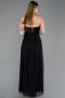 Robe de Soirée Longue Dantelle Noir ABU5943