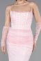 Robe Queue de Poisson Longue Dantelle Poudre ABU5933