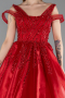 Robes De Haute Couture En Grandes Tailles Longue Rouge ABU5966