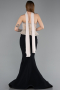Robe Haute Couture Longue Noir-Beige ABU5951