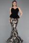 Robe Haute Couture Longue Noir ABU5954