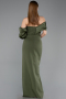 Robe De Soirée Longue Kaki ABU4024