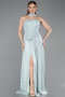 Robe de Soirée Longue Mousseline Menthe ABU5957