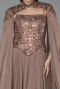 Robe de Soirée Longue Mousseline Cuivre ABU5931