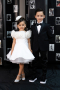 Robe De Soirée Enfants Satin Courte Blanc ABK2573