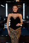 Haute Couture Robe Longue Squameuse Noir ABU5968