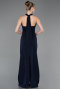 Robe de Soirée Longue Bleu Marine ABU5971