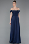 Robe de Soirée Longue Bleu Marine ABU5938