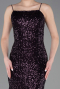 Robe Queue de Poisson Longue Violet Foncé ABU5939