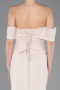 Robe De Soirée Longue Beige ABU5559