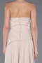 Robe De Soirée Mousseline Longue Beige ABU5681