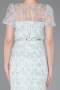 Robe De Cérémonie Perlé Midi Menthe ABK2412
