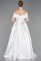 Robe De Soirée Perlé Longue Blanc ABU5400