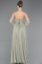 Robe de Soirée Longue Dantelle Menthe ABU5887