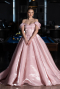 Robe Haute Couture Longue Satin Poudre ABU5749