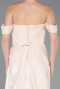 Robe de Soirée Longue Mousseline Beige ABU5974