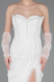 Robe De Soirée Dantelle Longue Blanc ABU5770