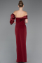 Robe De Soirée Longue Rouge Bordeaux ABU4024