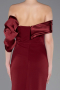 Robe De Soirée Longue Rouge Bordeaux ABU4024