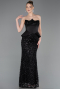 Tenue de Soirée Longue Squameuse Noir ABU5979