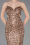 Robe de Soirée Longue Cuivre ABU5980