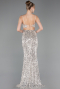 Robe de Soirée Longue Beige ABU5980