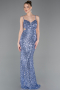 Robe de Soirée Longue Indigo ABU5980