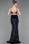Robe de Soirée Longue Bleu Marine ABU5980