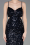 Robe de Soirée Longue Bleu Marine ABU5980