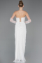 Robe De Soirée Dantelle Longue Blanc ABU5770