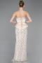 Tenue de Soirée Longue Squameuse Beige ABU5979