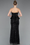 Tenue de Soirée Longue Squameuse Noir ABU5979