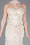 Robe de Soirée Longue Perlé Beige ABU5983