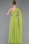 Robe de Soirée Longue Mousseline Pistache vert ABU5984