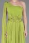 Robe de Soirée Longue Mousseline Pistache vert ABU5984