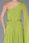Robe de Soirée Longue Mousseline Pistache vert ABU5984