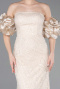 Robe De Soirée Perlé Longue Beige ABU4616