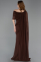 Robe De Soirée Mousseline Longue Brun ABU5418