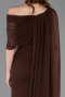 Robe De Soirée Mousseline Longue Brun ABU5418